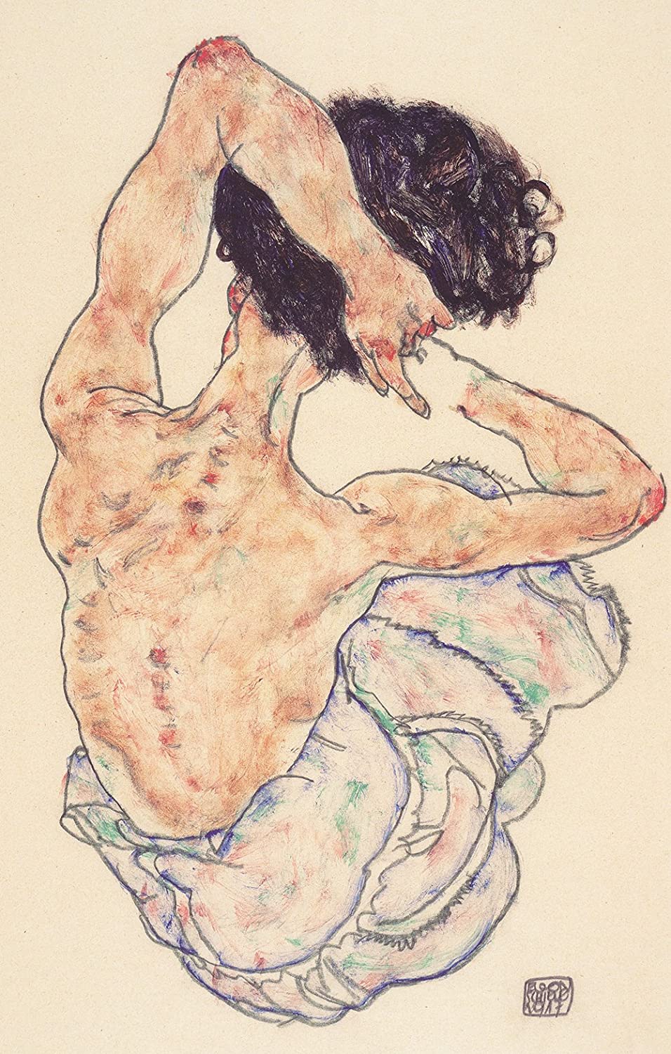 Egon Schiele - Holding hair